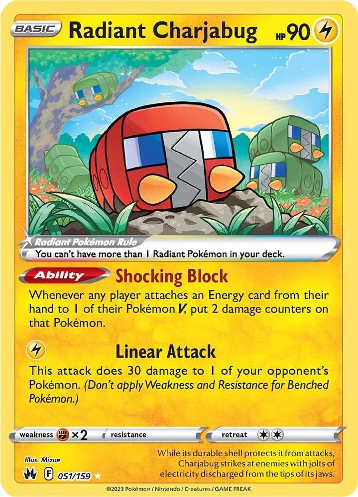 Radiant Charjabug - 051/159 Radiant Rare Crown Zenith