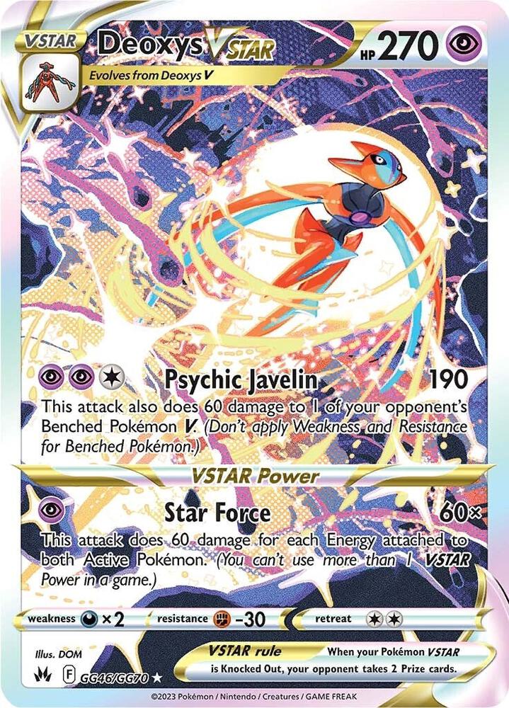 Deoxys VSTAR GG46/GG70 Ultra Rare Galarian Gallery Pokémon card
