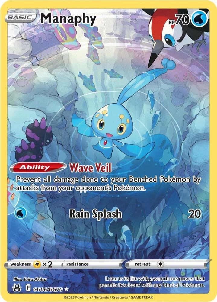 Manaphy GG06/GG70 Ultra Rare Galarian Gallery Pokémon card