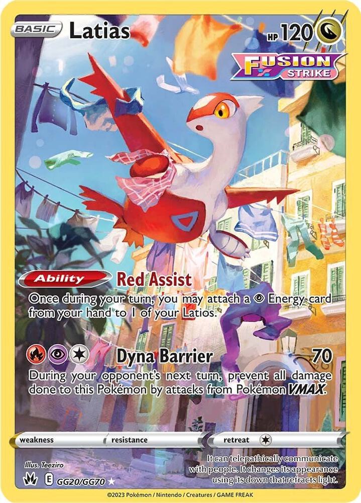 Latias GG20/GG70 Ultra Rare Galarian Gallery Pokémon card
