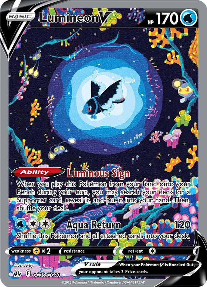 Lumineon V GG39/GG70 Ultra Rare Galarian Gallery Pokémon card
