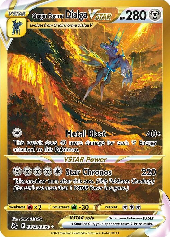 Origin Forme Dialga VSTAR (Secret) - GG68/GG70 Secret Rare Crown Zenith: Galarian Gallery