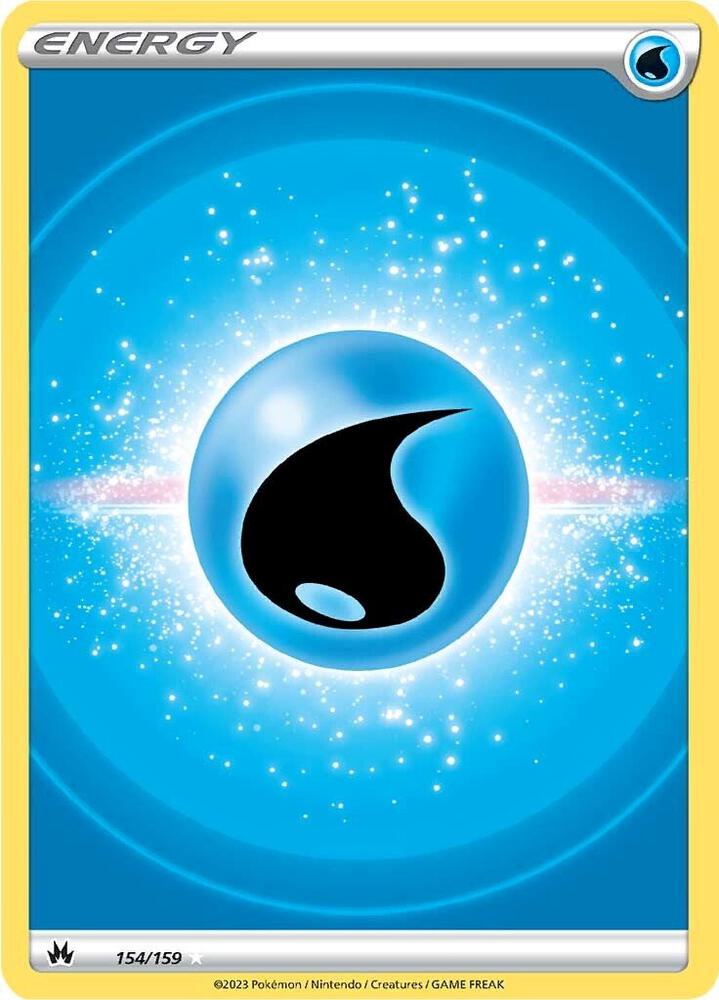 Water Energy (Texture Full Art) 154/159 Ultra Rare Crown Zenith Pokémon card