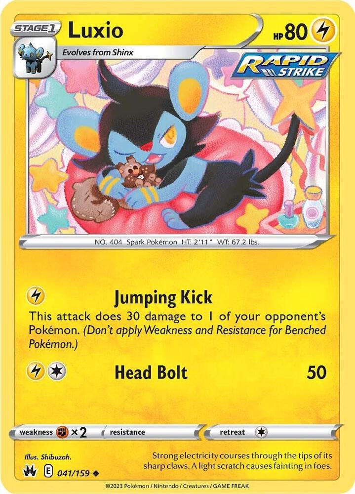Luxio (41) 041/159 Uncommon Crown Zenith Pokémon card