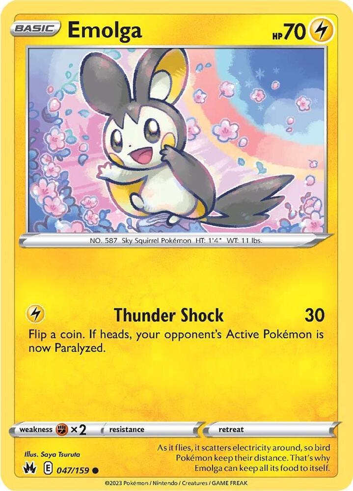 Emolga - 047/159 Common Crown Zenith