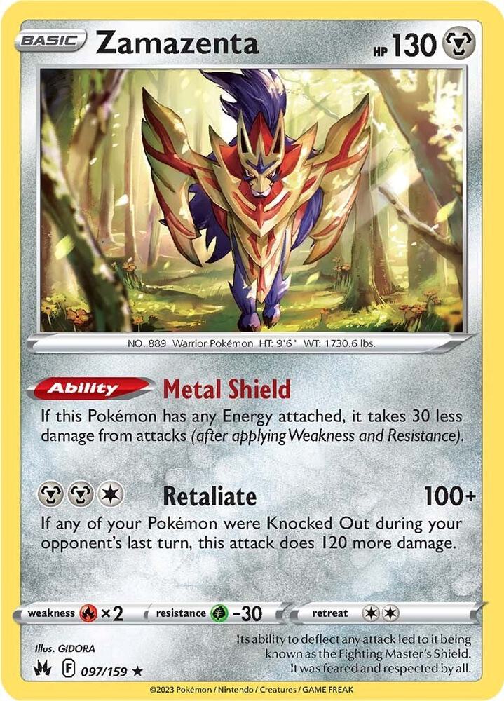 Zamazenta - 097/159 Holo Rare Crown Zenith