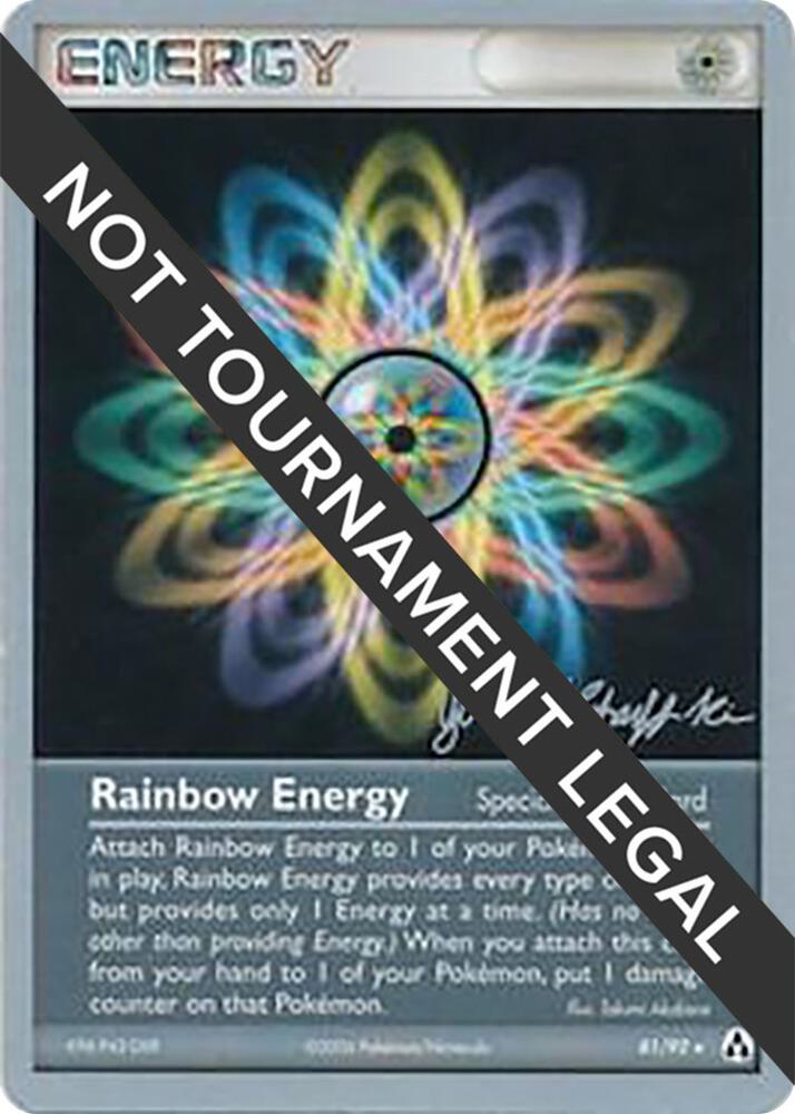 Rainbow Energy - 2007 (Jeremy Scharff-Kim) 81/92 Rare World Championship Decks Pokémon card
