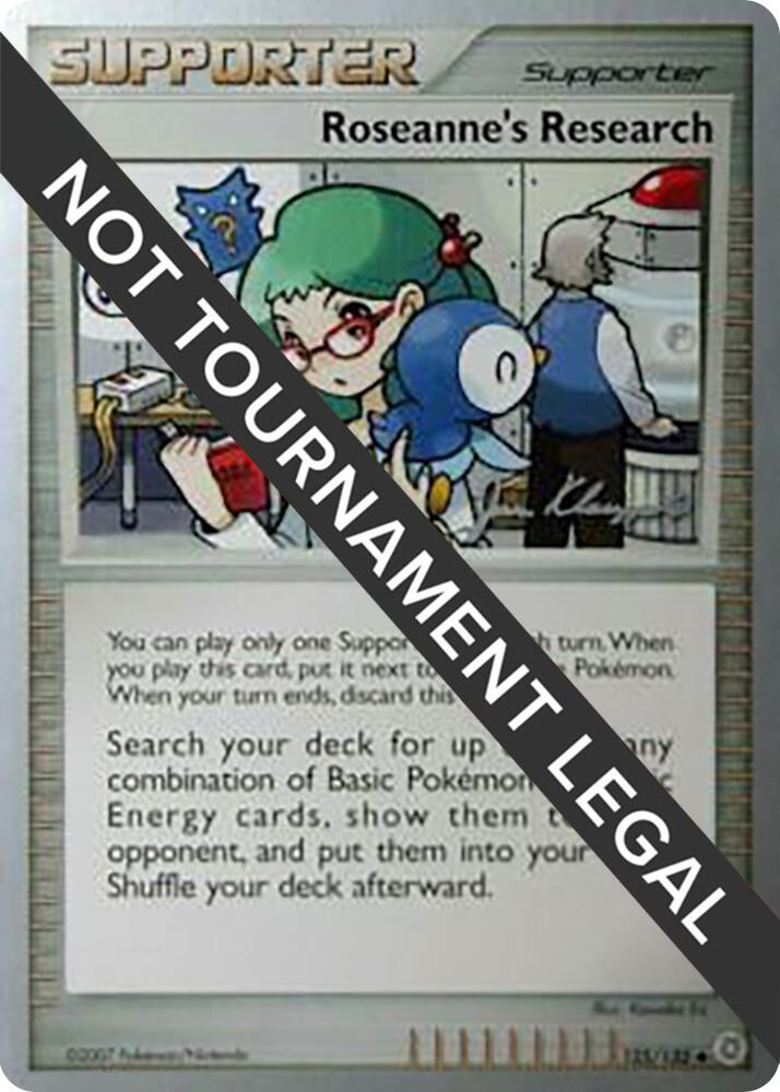 Roseanne's Research - 2008 (Jason Klaczynski) 125/132 Uncommon World Championship Decks Pokémon card