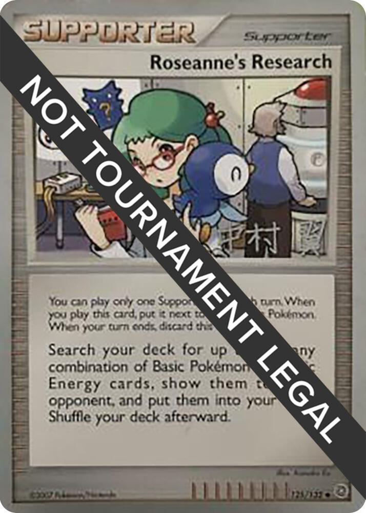 Roseanne's Research - 2009 (Tsubasa Nakamura) 125/132 Uncommon World Championship Decks Pokémon card