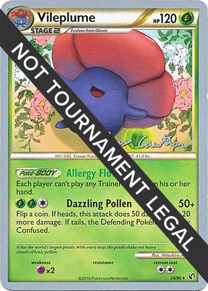 Vileplume - 2011 (Ross Cawthon) 24/90 Rare World Championship Decks Pokémon card