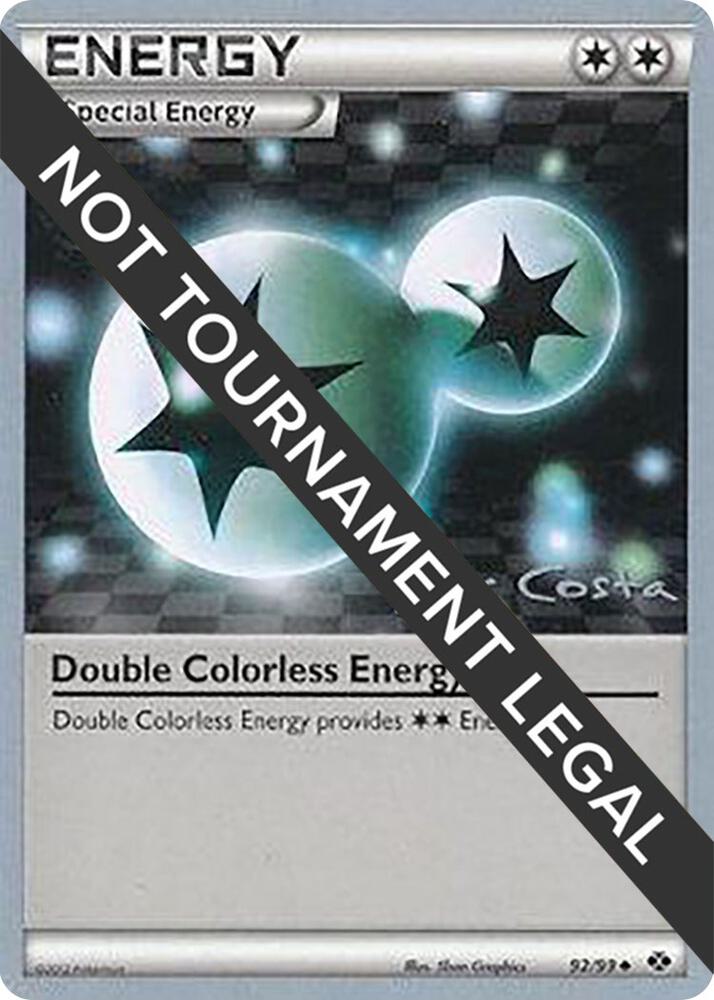 Double Colorless Energy - 2012 (Igor Costa) 92/99 Uncommon World Championship Decks Pokémon card