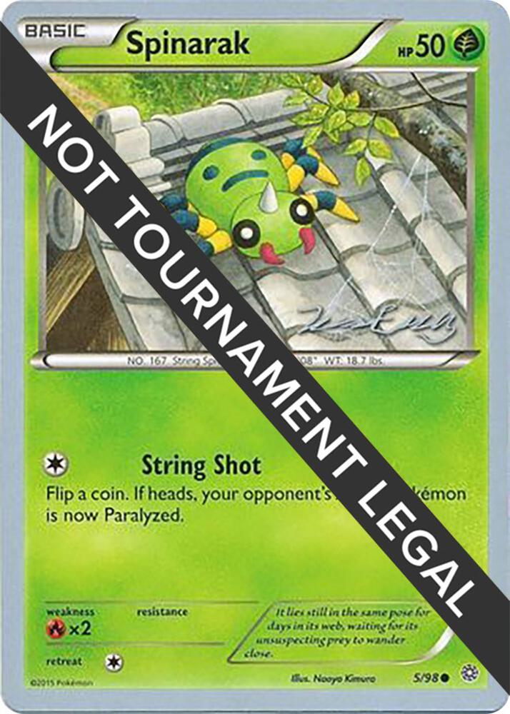 Spinarak - 2016 (Jesper Eriksen) 5/98 Common World Championship Decks Pokémon card