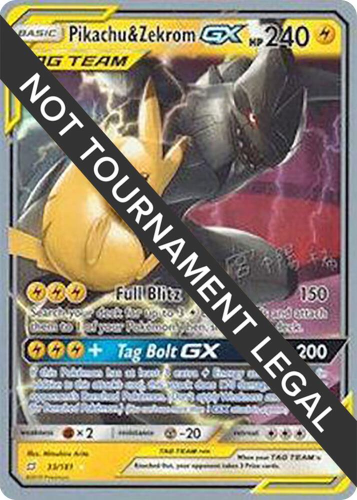 Pikachu & Zekrom GX - 2019 (Haruki Miyamoto) 33/181 Ultra Rare World Championship Decks Pokémon card