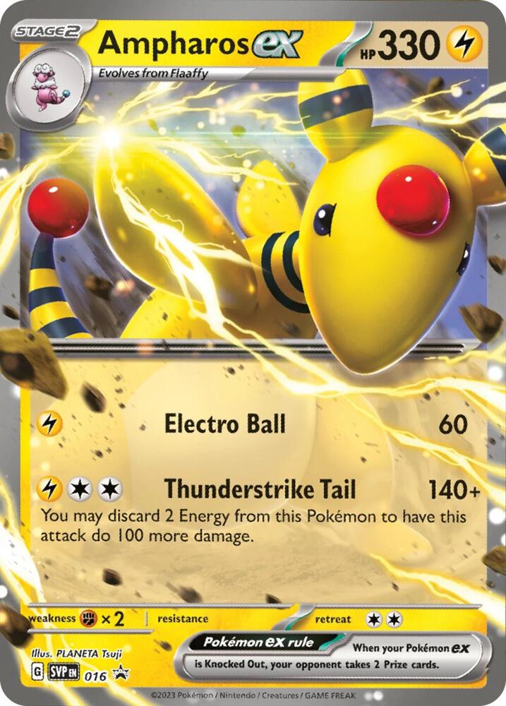Ampharos ex - 016 - 016 Promo SV: Scarlet & Violet Promo Cards