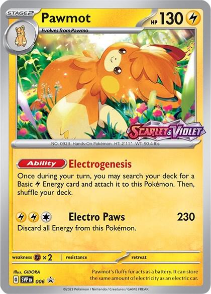 Pawmot - 006 (Prerelease) - 006 Promo SV: Scarlet & Violet Promo Cards
