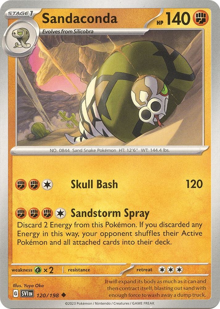 Sandaconda 120/198 Uncommon Scarlet & Violet Base Set Pokémon card