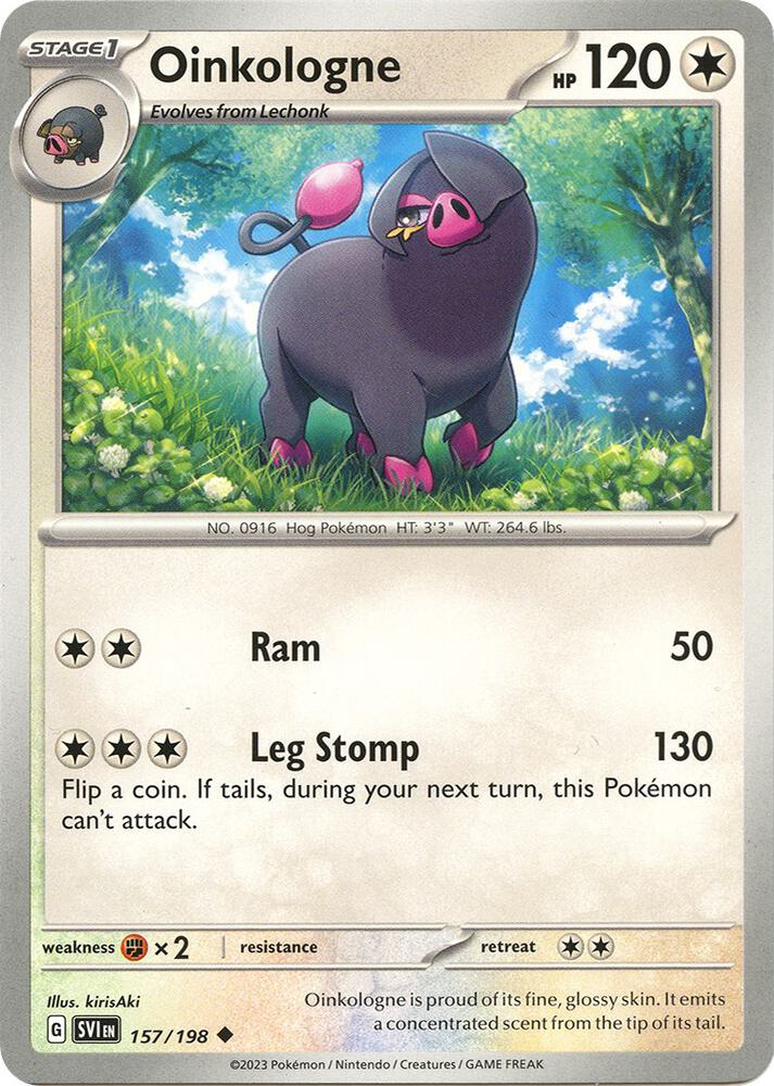 Oinkologne 157/198 Uncommon Scarlet & Violet Base Set Pokémon card