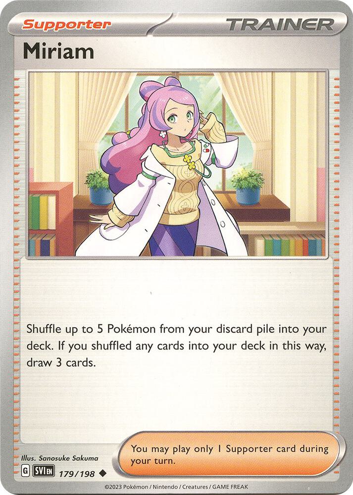 Miriam - 179/198 179/198 Uncommon Scarlet & Violet Base Set Pokémon card