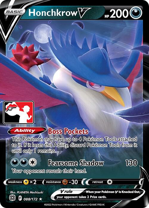 Honchkrow V - 088/172 088/172 Ultra Rare Prize Pack Series Cards Pokémon card