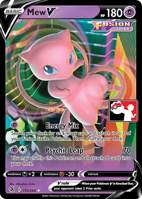 Mew V - 113/264 113/264 Ultra Rare Prize Pack Series Cards Pokémon card