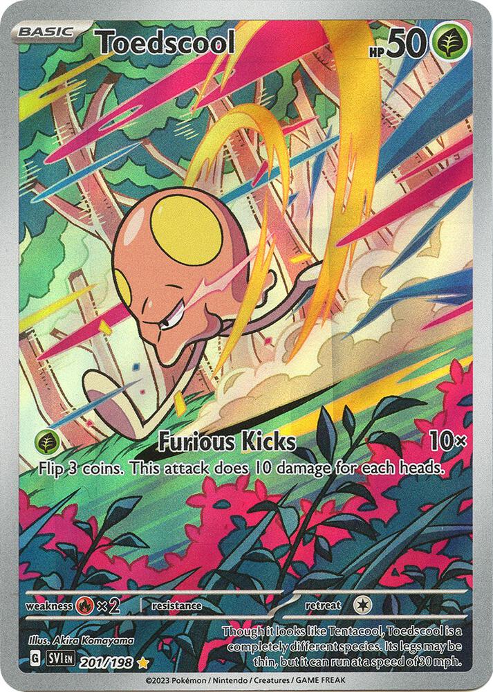 Toedscool - 201/198 Illustration Rare SV01: Scarlet & Violet Base Set