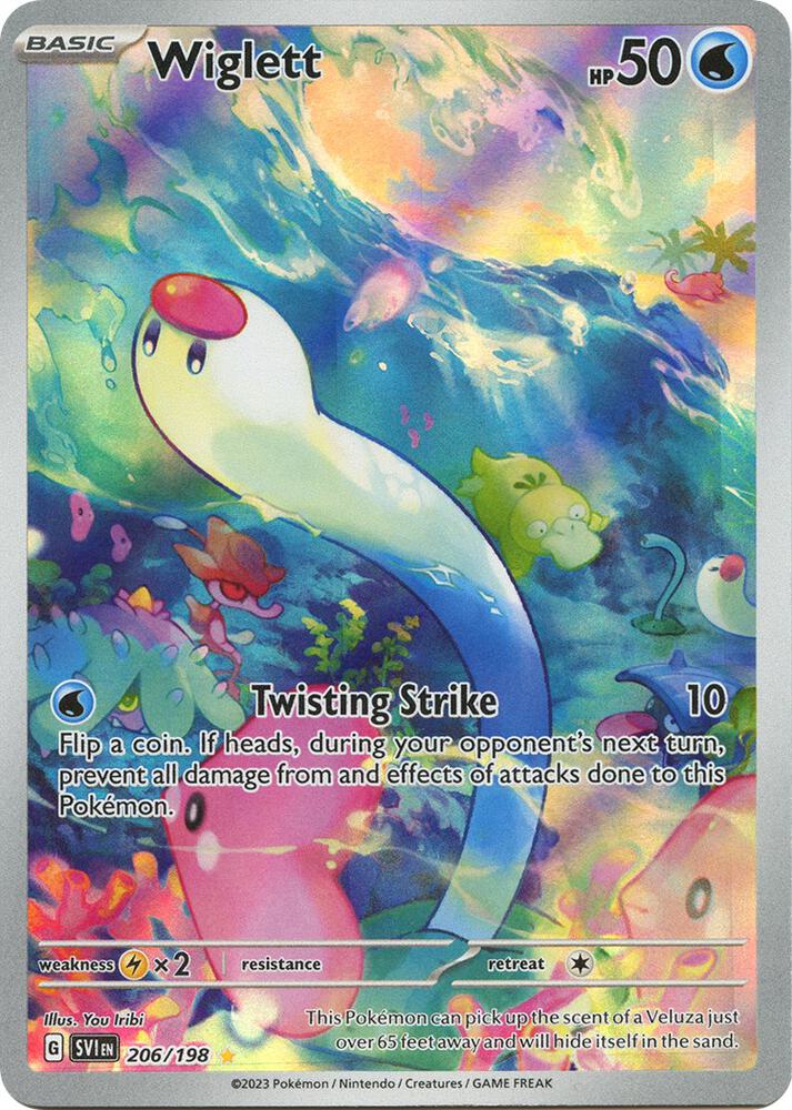 Wiglett - 206/198 Illustration Rare SV01: Scarlet & Violet Base Set