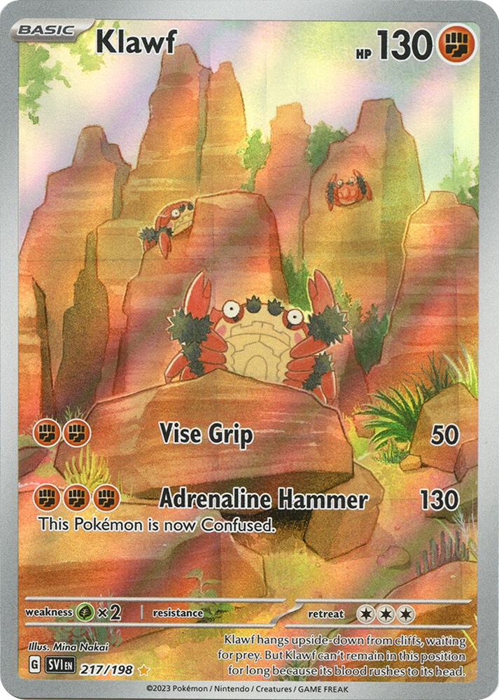 Klawf - 217/198 Illustration Rare SV01: Scarlet & Violet Base Set