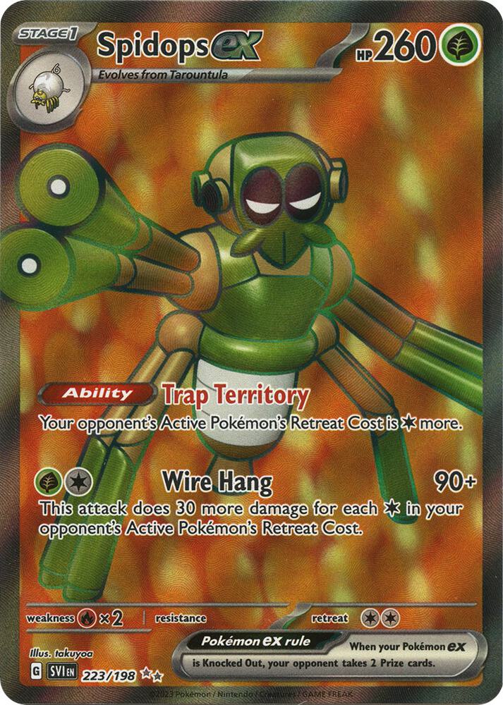 Spidops ex - 223/198 223/198 Ultra Rare Scarlet & Violet Base Set Pokémon card
