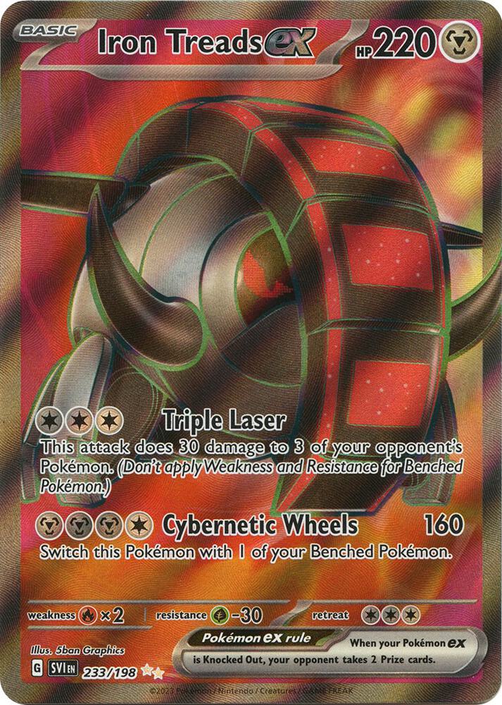 Iron Treads ex - 233/198 233/198 Ultra Rare Scarlet & Violet Base Set Pokémon card