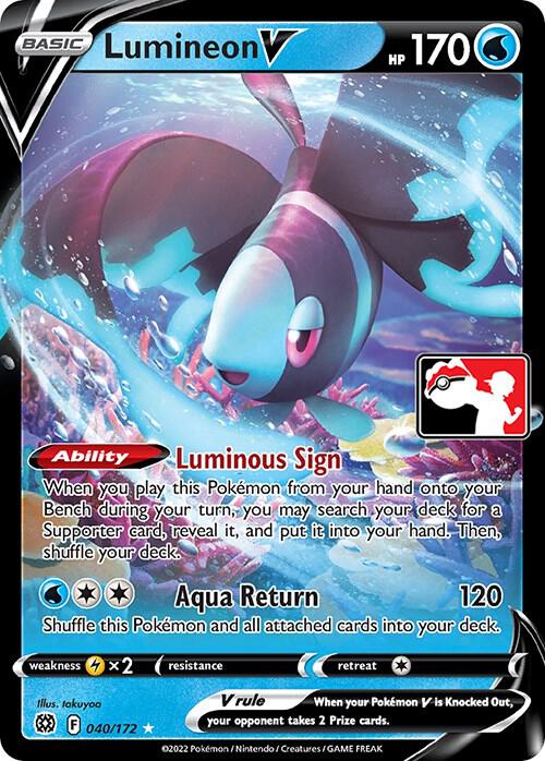 Lumineon V - 040/172 040/172 Ultra Rare Prize Pack Series Cards Pokémon card