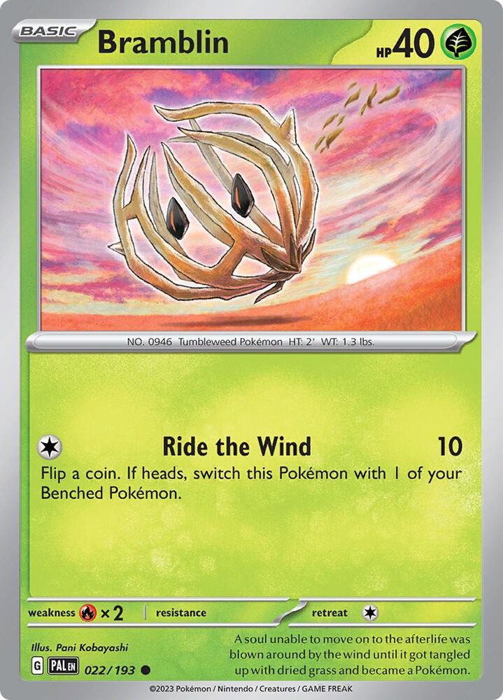 Bramblin - 022/193 022/193 Common Paldea Evolved Pokémon card