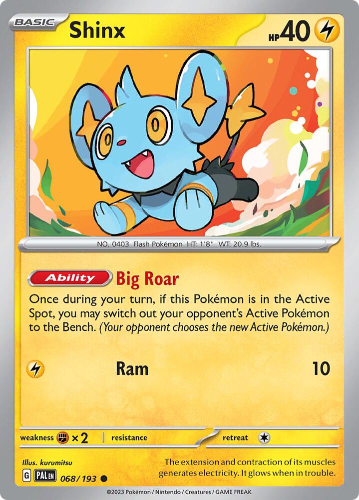 Shinx - 068/193 068/193 Common Paldea Evolved Pokémon card