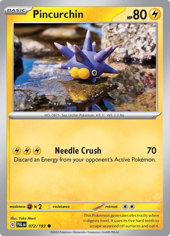 Pincurchin - 072/193 072/193 Common Paldea Evolved Pokémon card