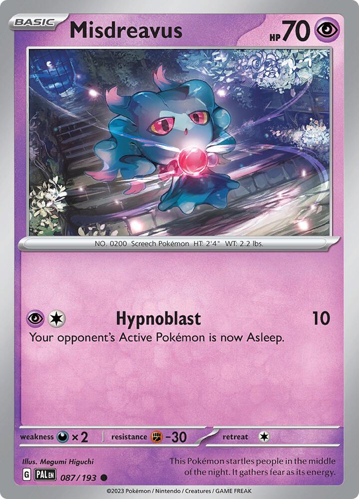 Misdreavus - 087/193 Common SV02: Paldea Evolved