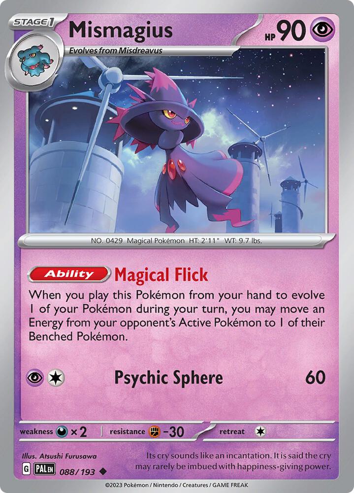 Mismagius - 088/193 088/193 Uncommon Paldea Evolved Pokémon card