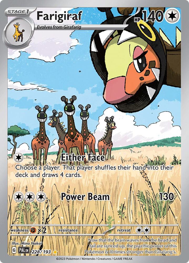 Farigiraf - 228/193 228/193 Illustration Rare Paldea Evolved Pokémon card