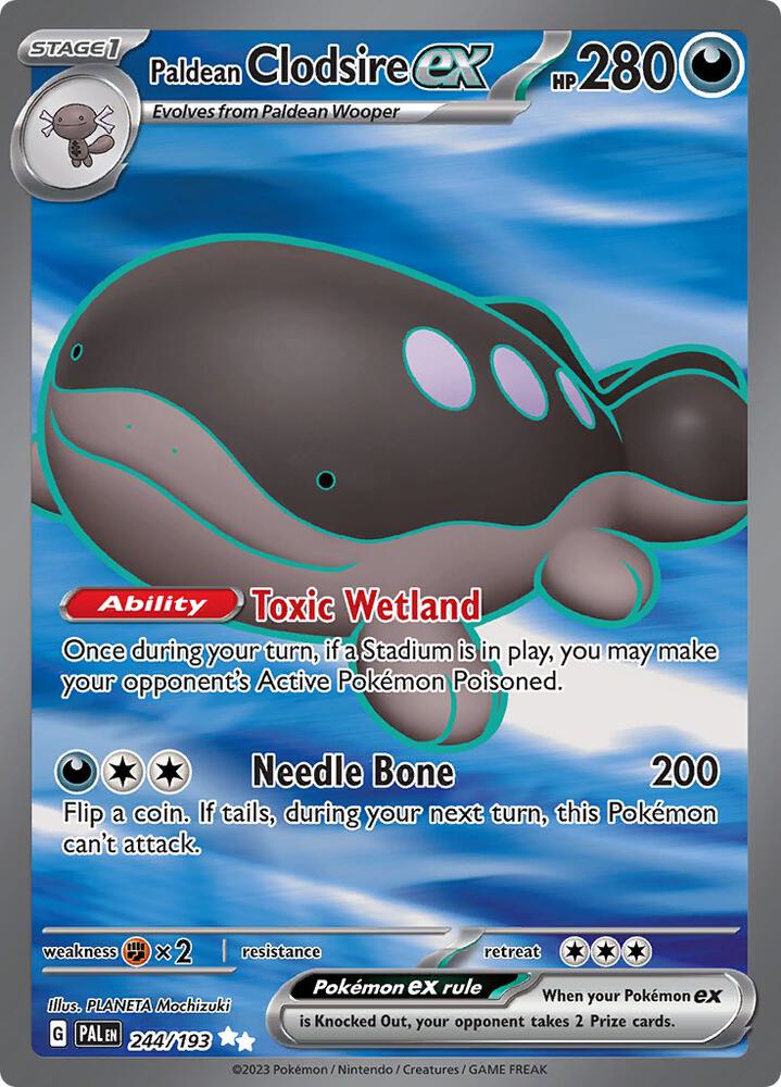 Paldean Clodsire ex - 244/193 Ultra Rare SV02: Paldea Evolved