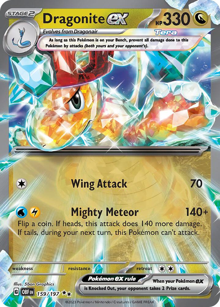 Dragonite ex - 159/197 Double Rare SV03: Obsidian Flames