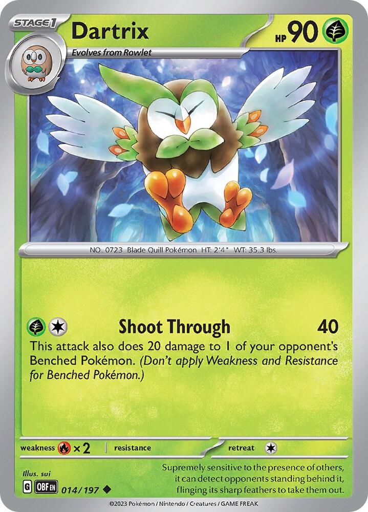 Dartrix - 014/197 Uncommon SV03: Obsidian Flames