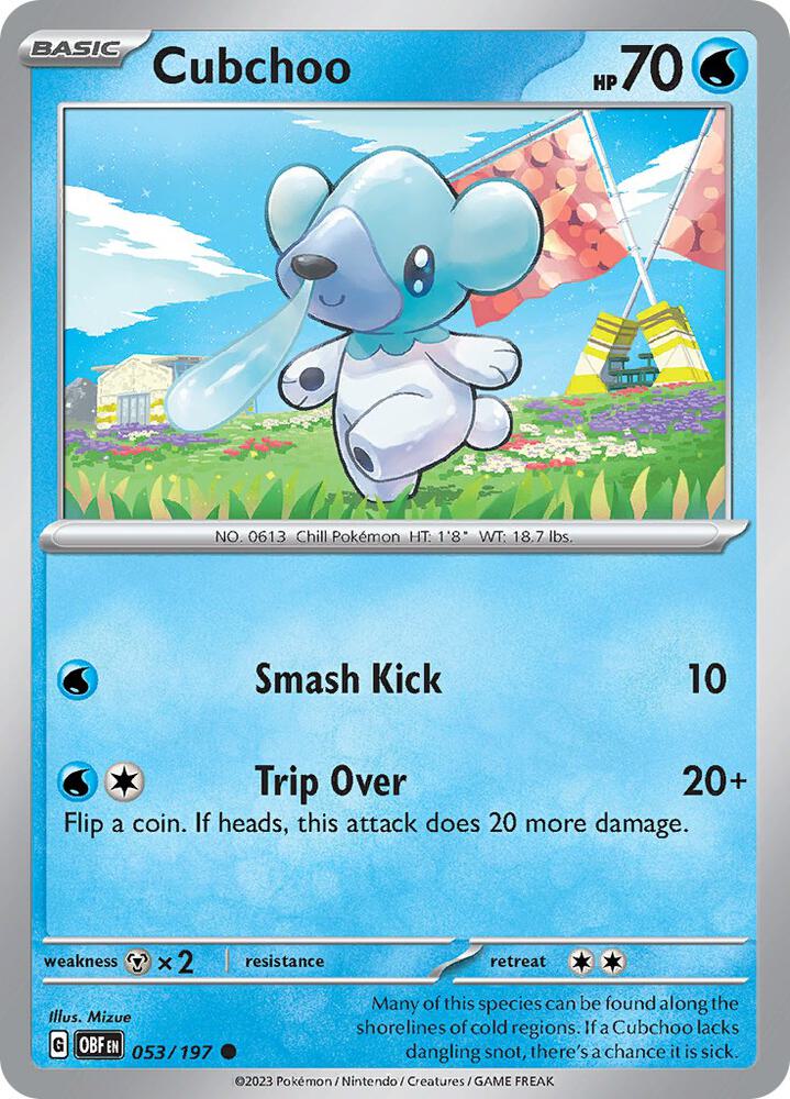 Cubchoo - 053/197 Common SV03: Obsidian Flames