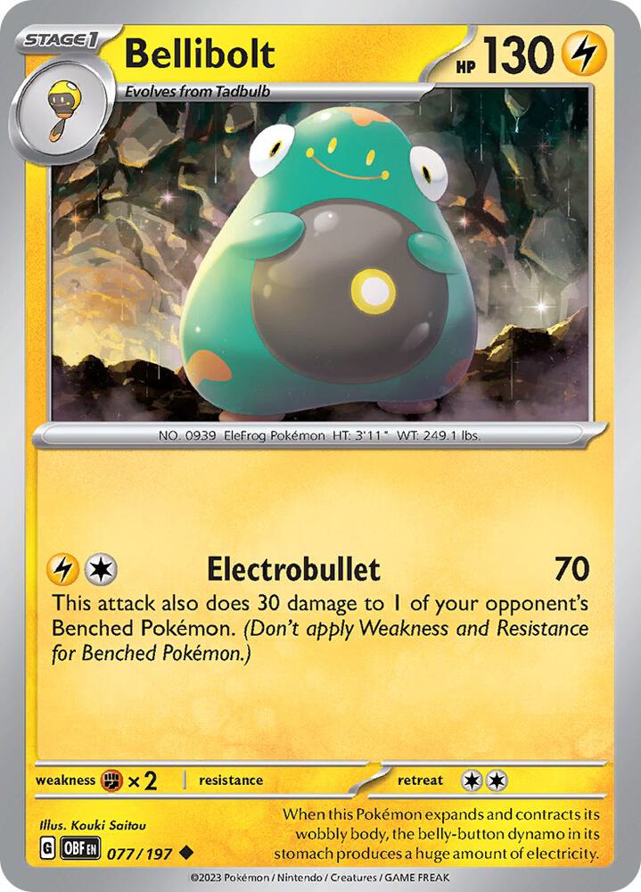 Bellibolt - 077/197 Uncommon SV03: Obsidian Flames