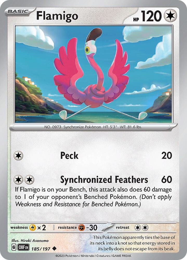 Flamigo - 185/197 Uncommon SV03: Obsidian Flames