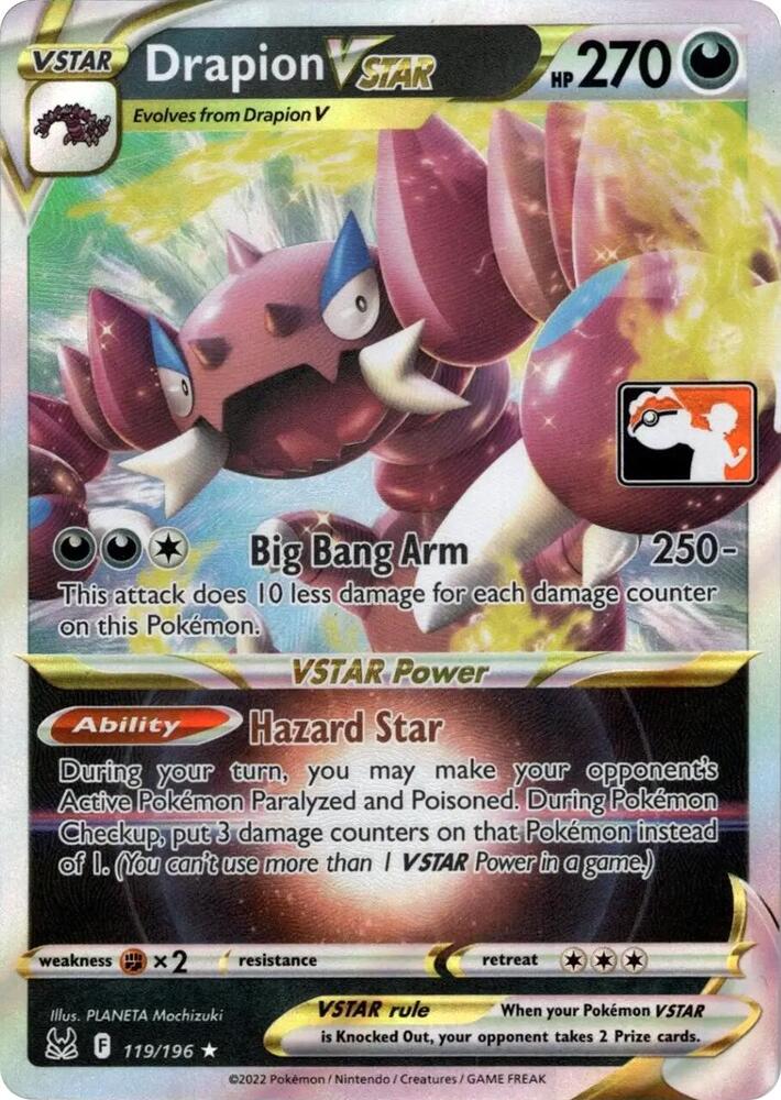 Drapion VSTAR - 119/196 119/196 Ultra Rare Prize Pack Series Cards Pokémon card
