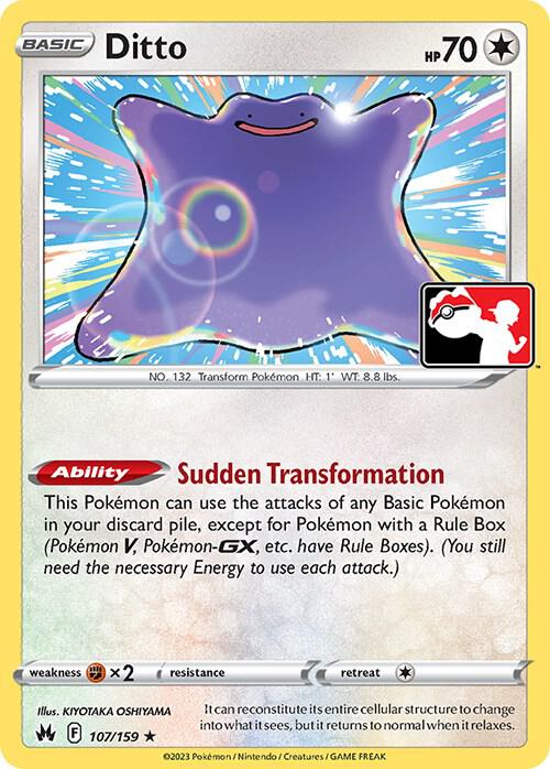 Ditto - 107/159 107/159 Rare Prize Pack Series Cards Pokémon card