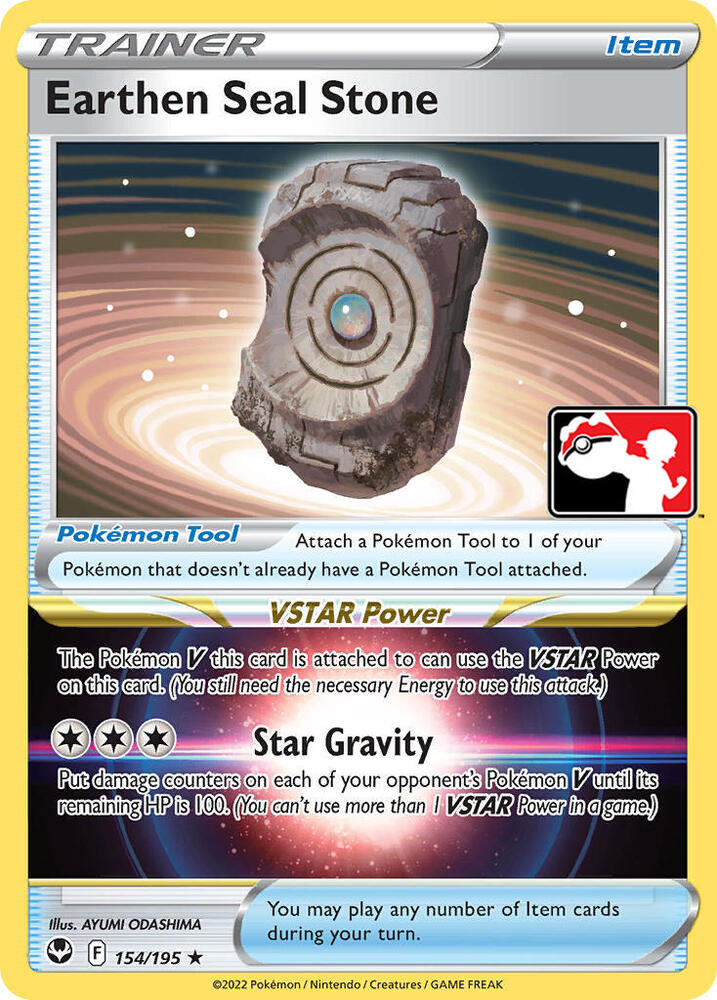 Earthen Seal Stone - 154/195 154/195 Rare Prize Pack Series Cards Pokémon card