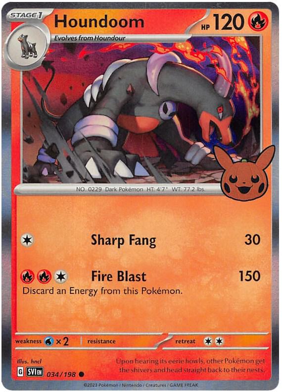 Houndoom - 034/198 Common Trick or Trade BOOster Bundle 2023
