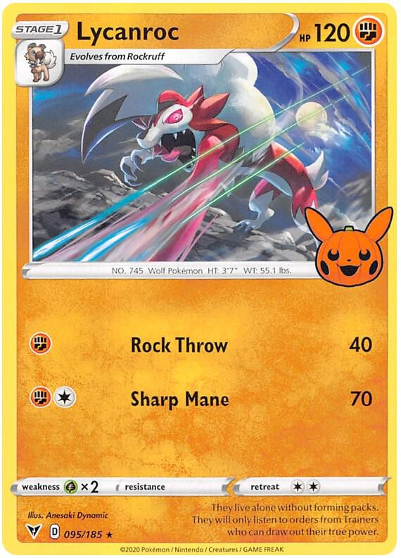 Lycanroc - 095/185 Rare Trick or Trade BOOster Bundle 2023