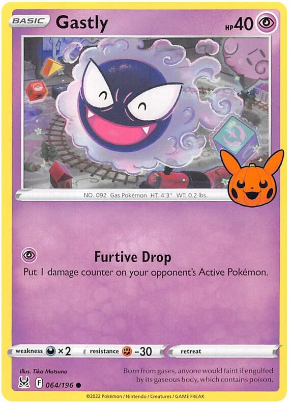 Gastly - 064/196 Common Trick or Trade BOOster Bundle 2023