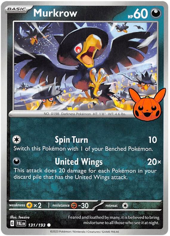 Murkrow - 131/193 Common Trick or Trade BOOster Bundle 2023