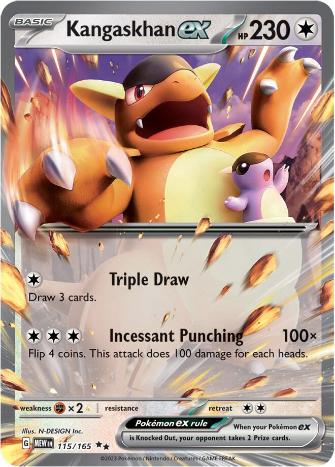 Kangaskhan ex - 115/165 115/165 Double Rare Scarlet & Violet 151 Pokémon card